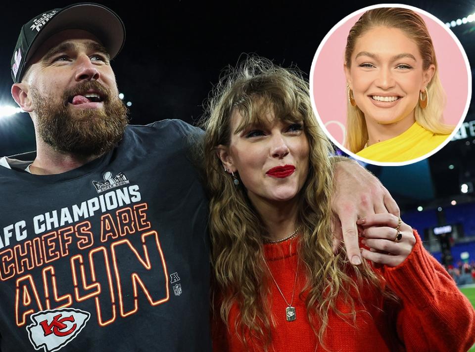 Travis Kelce, Taylor Swift, Gigi Hadid