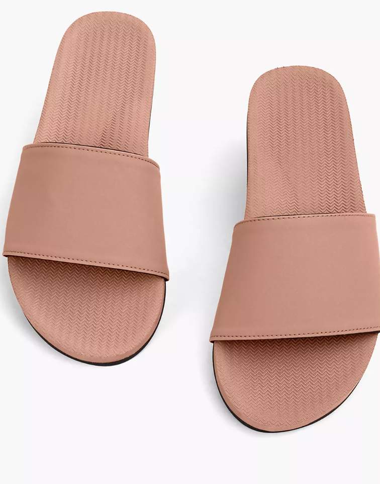 <br><br><strong>Madewell</strong> Indosole Slides, $, available at <a href="https://go.skimresources.com/?id=30283X879131&url=https%3A%2F%2Fwww.madewell.com%2Findosole-slides-99106852445.html" rel="nofollow noopener" target="_blank" data-ylk="slk:Madewell" class="link ">Madewell</a>