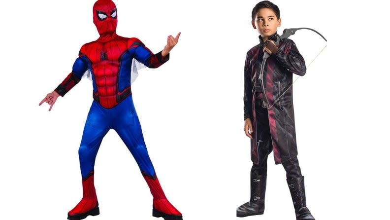 Bring your favorite Marvel superheroes to life with Spiderman and Hawkeye costumes.