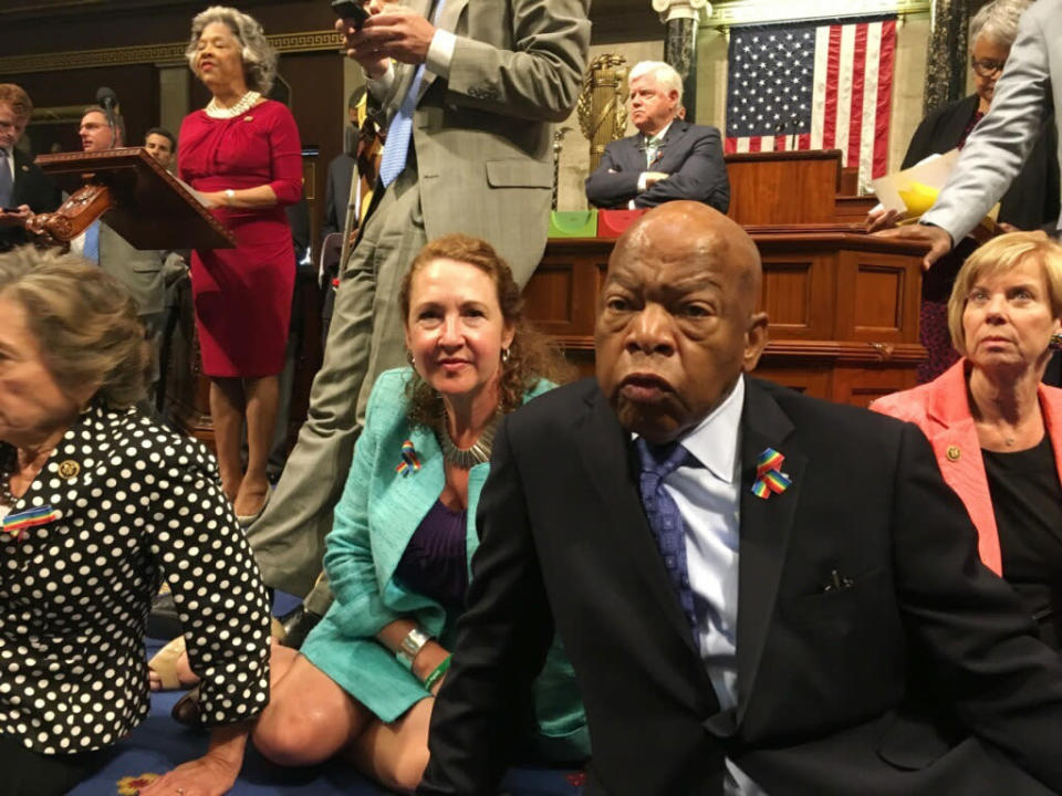 Democrats stage gun-control House sit-in