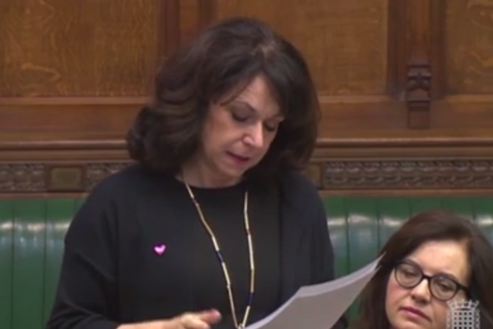 Speech: Labour's Julie Elliott made an emptional speech about organ donation and talked about her daughter becoming sick