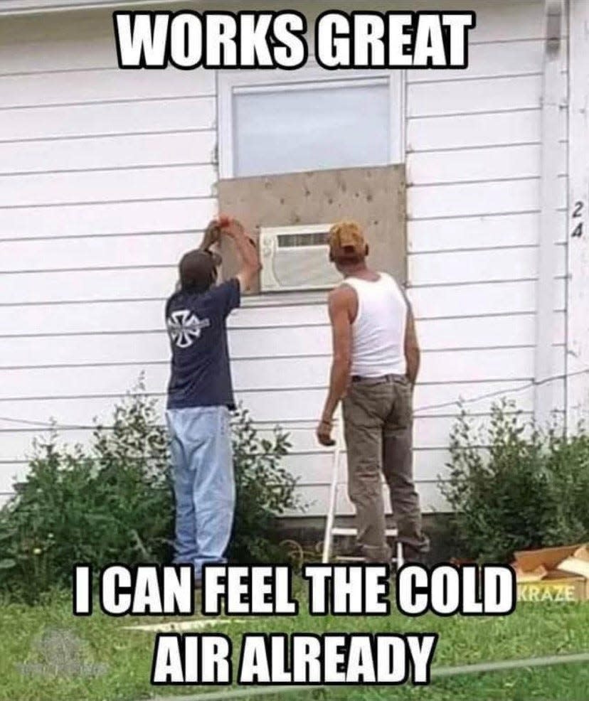 Memes like this one posted to social media sites is an attempt to deal with the extreme heat Floridians have been dealing with in a humorous way.