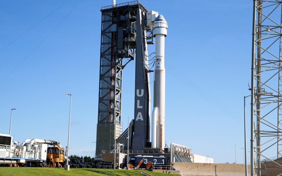 The Atlas V rocket carrying Boeing's CST-100 Starliner capsule