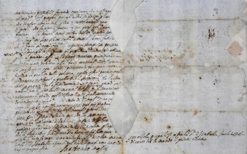 Letter from Lanfranco Massa to Marco Antonio Doria