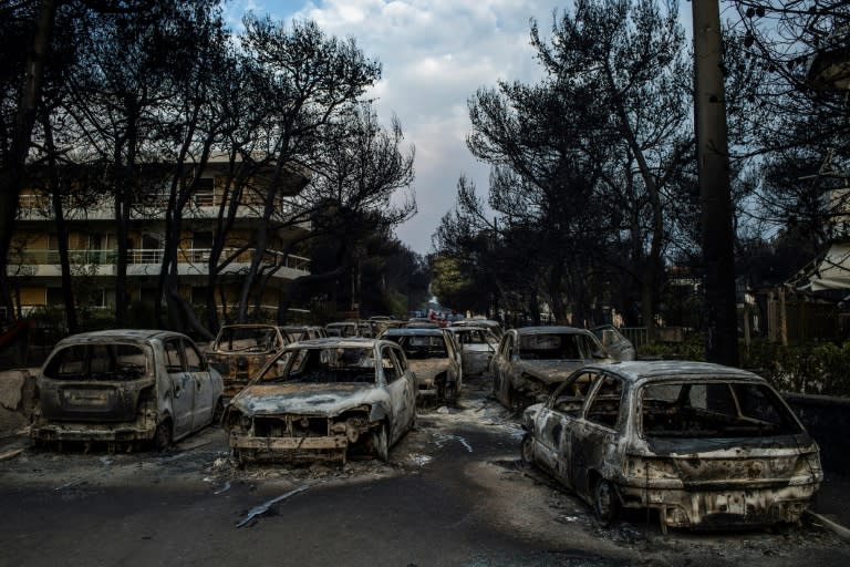Fire devastated the village of Mati on July 24, 2018 (ANGELOS TZORTZINIS)