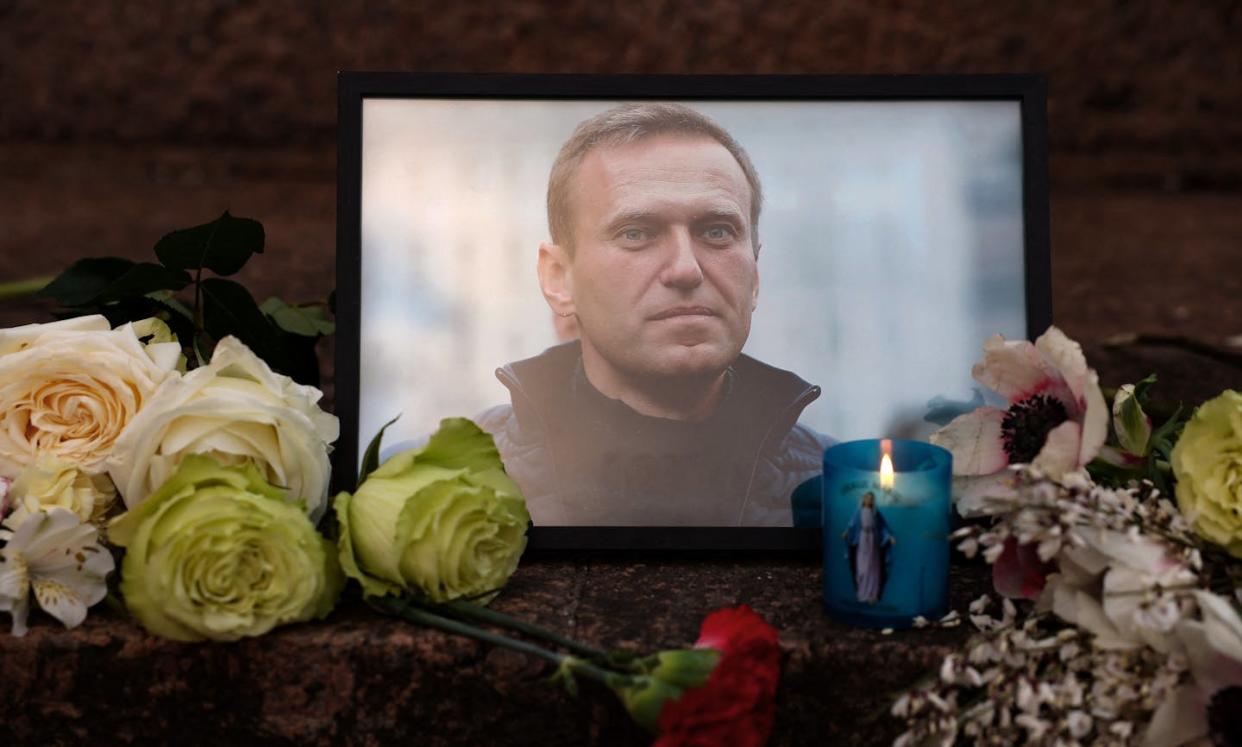 The legacy of Alexei Navalny lives on. <a href="https://www.gettyimages.com/detail/news-photo/portrait-of-alexei-navalny-candles-and-flowers-are-left-at-news-photo/2008366667?adppopup=true" rel="nofollow noopener" target="_blank" data-ylk="slk:Ian Langsdon/AFP via Getty Images;elm:context_link;itc:0;sec:content-canvas" class="link ">Ian Langsdon/AFP via Getty Images</a>
