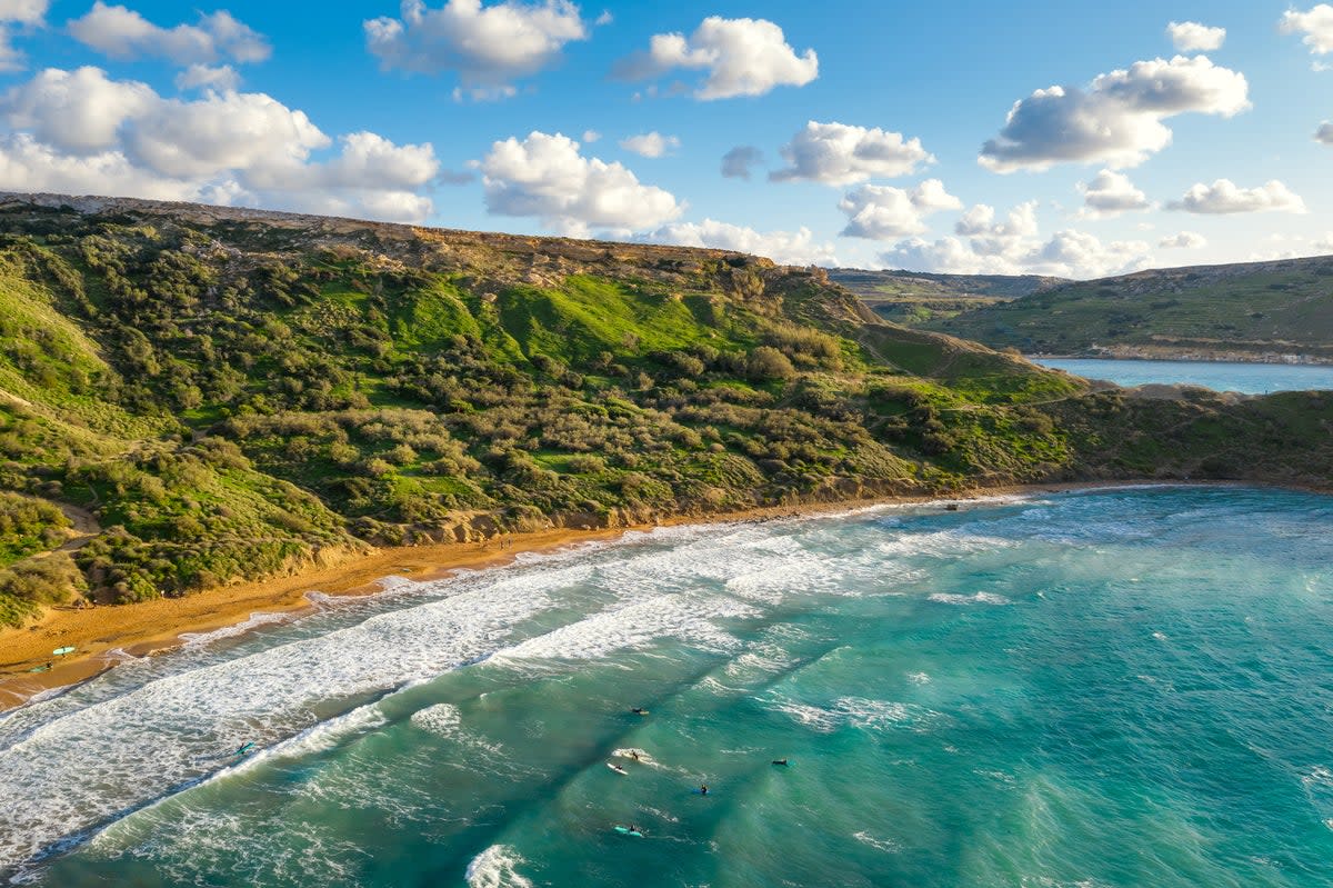 Ghajn Tuffieha is a Blue Flag beach situated on Malta’s picturesque northwest coast (Getty Images)