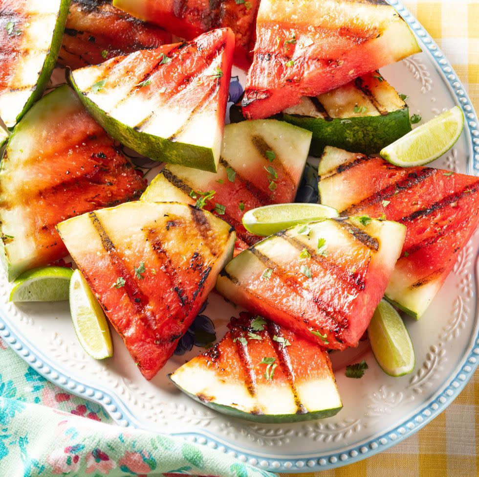 grilled watermelon with limes