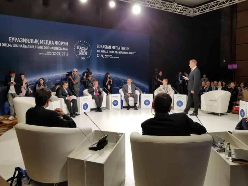 International personalities speak during a roundtable session titled ‘Regional Integration in Central Asia’ at the Eurasian Media Forum 2019 in Almaty, Kazakhstan, May 22, 2019. — Picture courtesy of the Kazakhstan Foreign Affairs Ministry