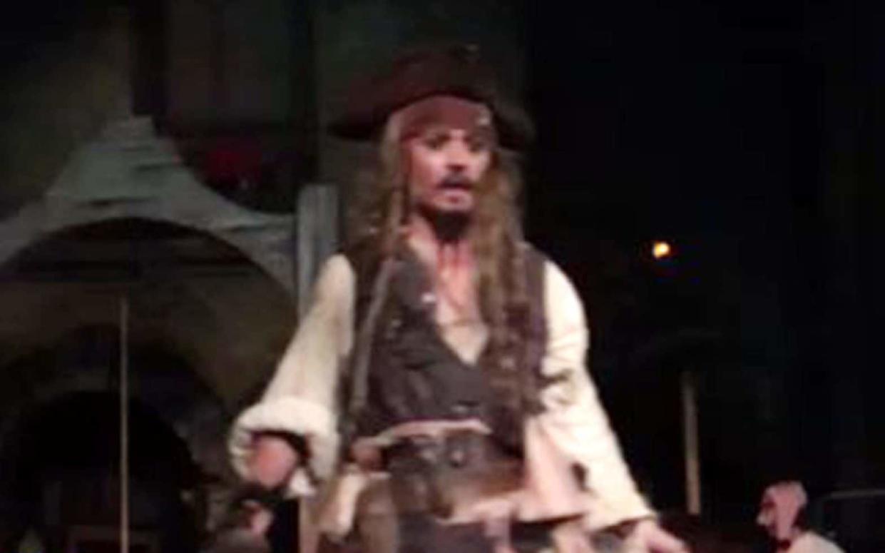  Johnny Depp surprises fans at Disneyland - PA