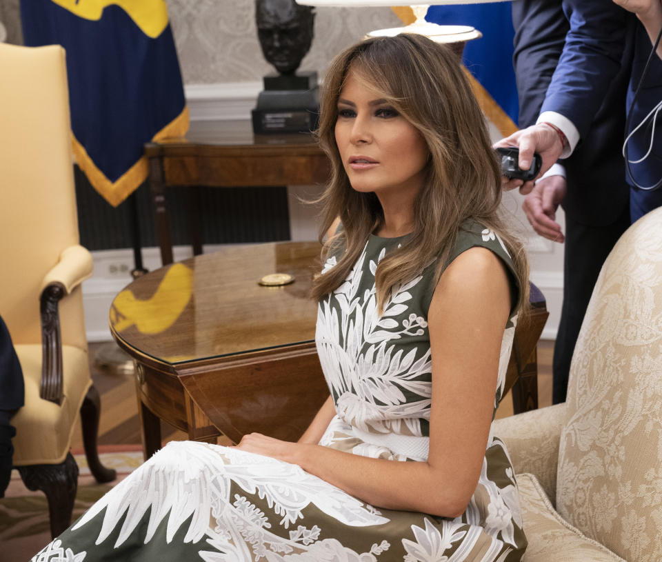 Melania Trump’s tweet about children has caused a stir. (Photo: Chris Kleponis – Pool/Getty Images)