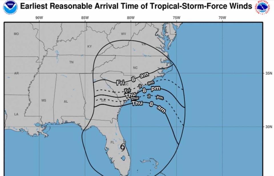 Tropical Storm Ian forecast.