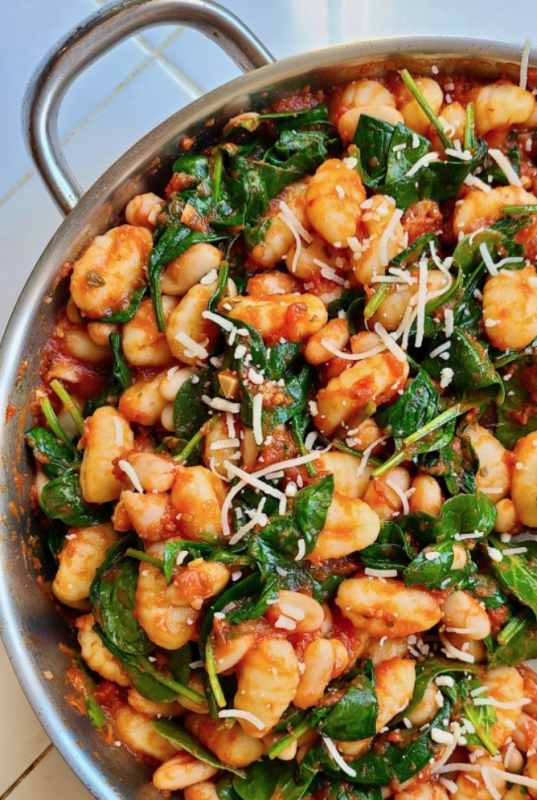 <p>Ugly Vegan Kitchen</p><p>This easy gnocchi recipe is quick, easy, and hearty with just 8 ingredients, including the salt and the optional vegan parmesan!</p><p><strong>Get the recipe: <a href="https://uglyvegankitchen.com/2018/09/06/gnocchi-with-cannellini-beans-tomatoes-and-spinach/" rel="nofollow noopener" target="_blank" data-ylk="slk:Gnocchi with Cannellini Beans, Tomatoes and Spinach;elm:context_link;itc:0;sec:content-canvas" class="link "><em>Gnocchi with Cannellini Beans, Tomatoes and Spinach</em></a></strong></p>