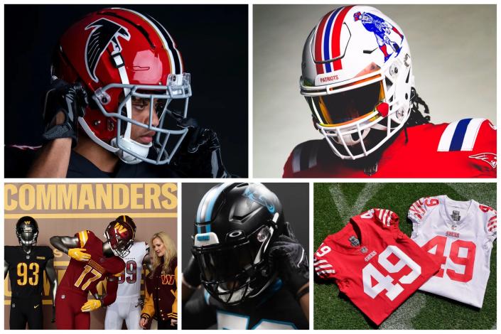 NFL new uniforms and helmets 2022 season