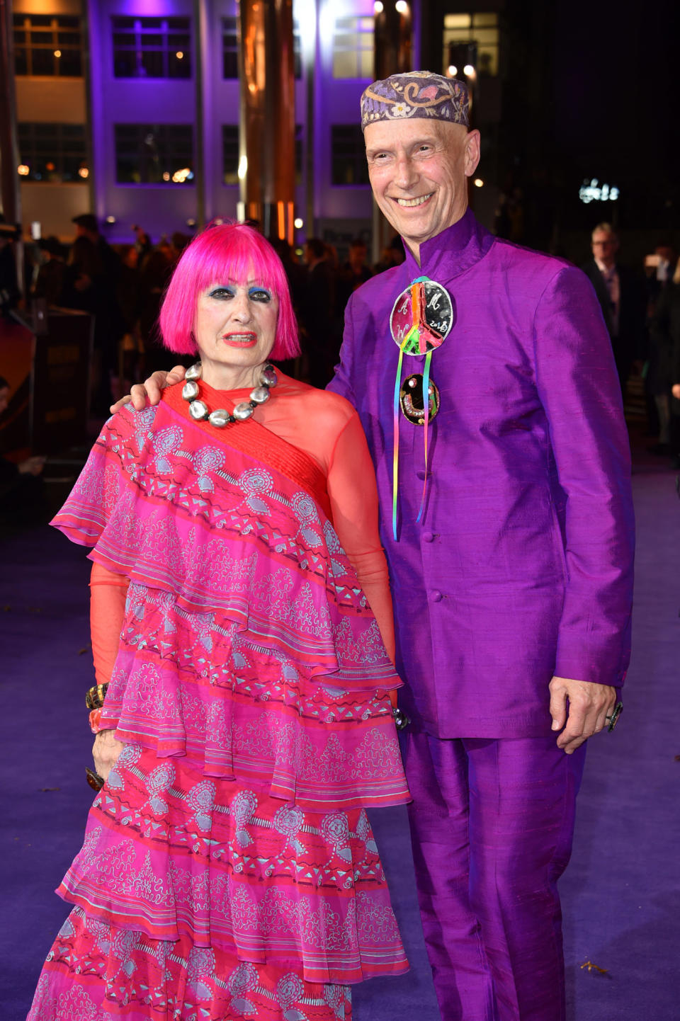 Zandra Rhodes and Andrew Logan (Matt Crossick/PA)