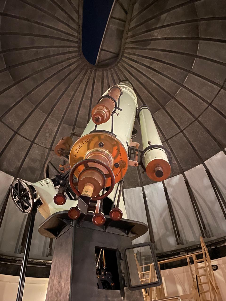 Cincinnati Observatory has two historic telescopes, including this 16-inch Alvan Clark and Sons refractor installed in 1904.