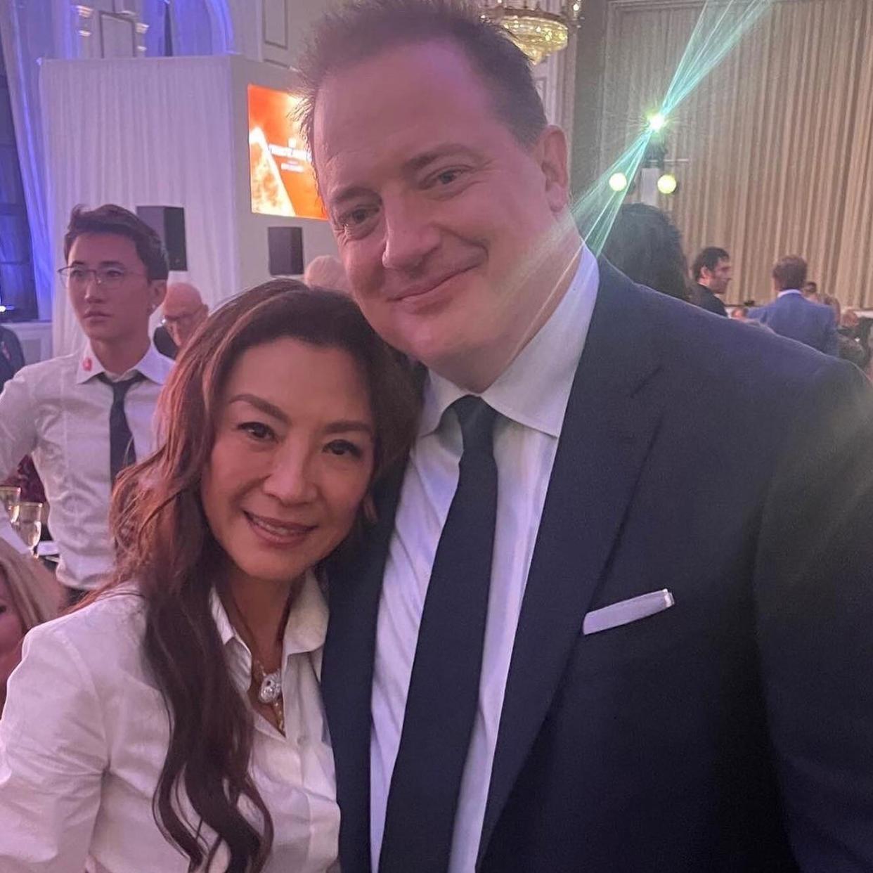 Michelle Yeoh and Brendan Fraser