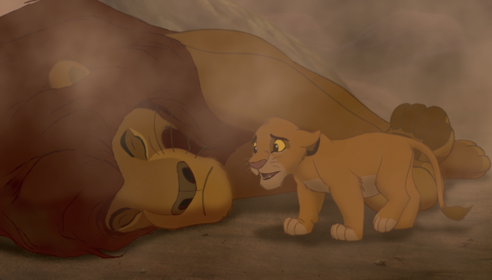 Simba and Mufasa in The Lion King.