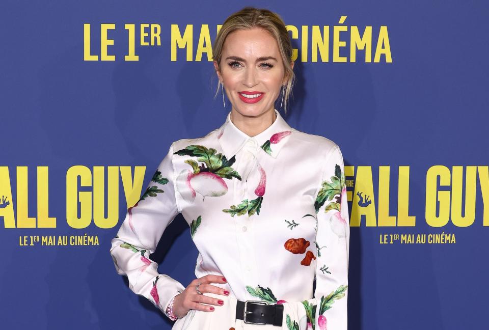 Emily Blunt attends the "The Fall Guy" Premiere at UGC Normandie on April 23 in Paris.