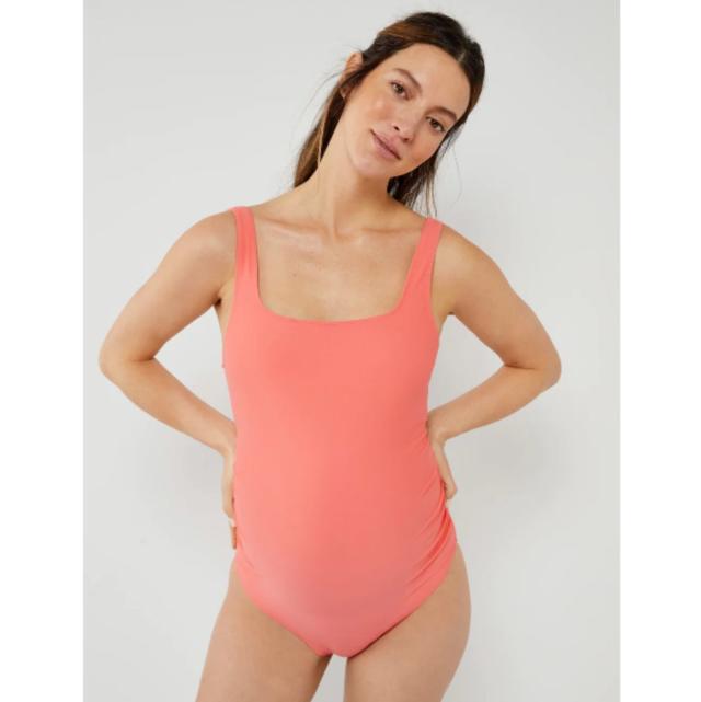 Maternity Recycled Rib One-Piece Swimsuit