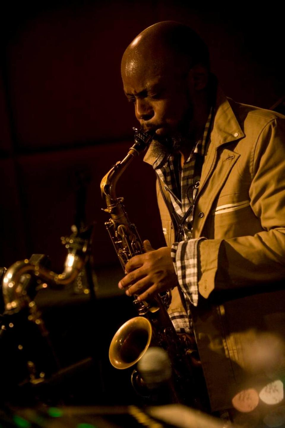 Saxophonist and University of Miami faculty member Marcus Strickland plays Sunday at the GroundUP Festival with his band Twi-Life, and also offers a masterclass on music as medicine. (Photo by Petra Richterova and courtesy of GroundUP Music Festival)