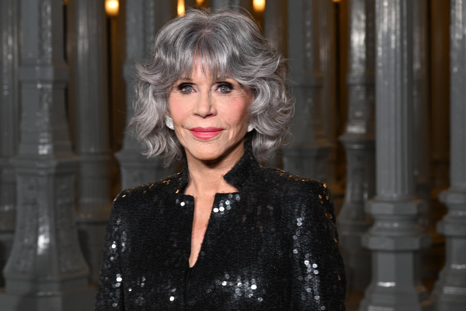 LOS ANGELES, CALIFORNIA - NOVEMBER 04: Jane Fonda attends the 2023 LACMA Art+Film Gala, Presented By Gucci at Los Angeles County Museum of Art on November 04, 2023 in Los Angeles, California. (Photo by Michael Kovac/Getty Images for LACMA)