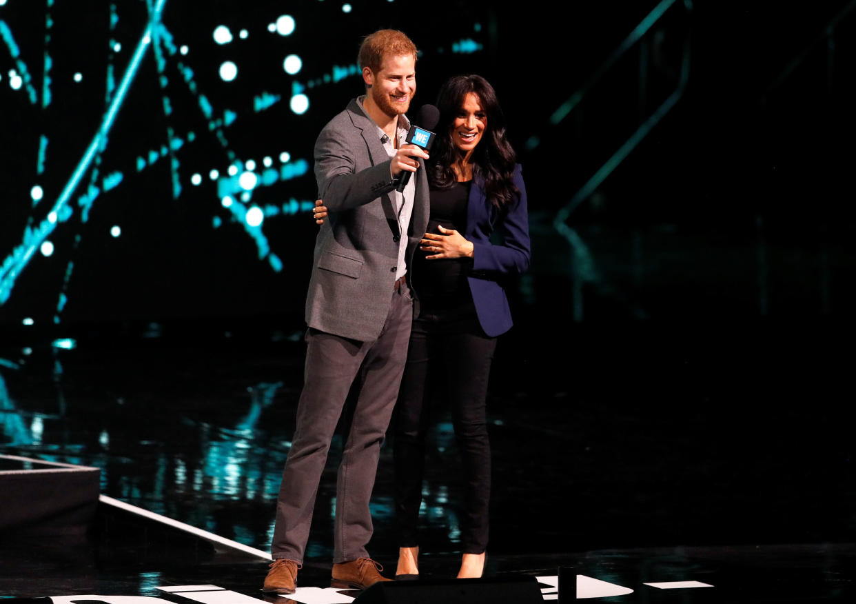 Harry and Meghan attend the WE Day UK event in Wembley, London.