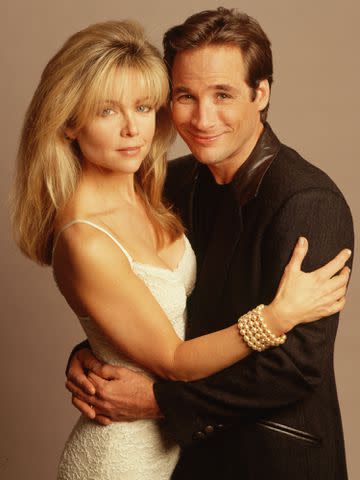 <p>Lynn Goldsmith/Corbis/VCG/Getty </p> Lisa Hartman and Clint Black.