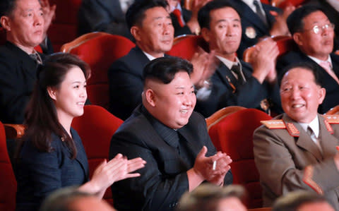 Kim Jong-Un Ri Sol-Ju North Korea wife  - Credit: AFP