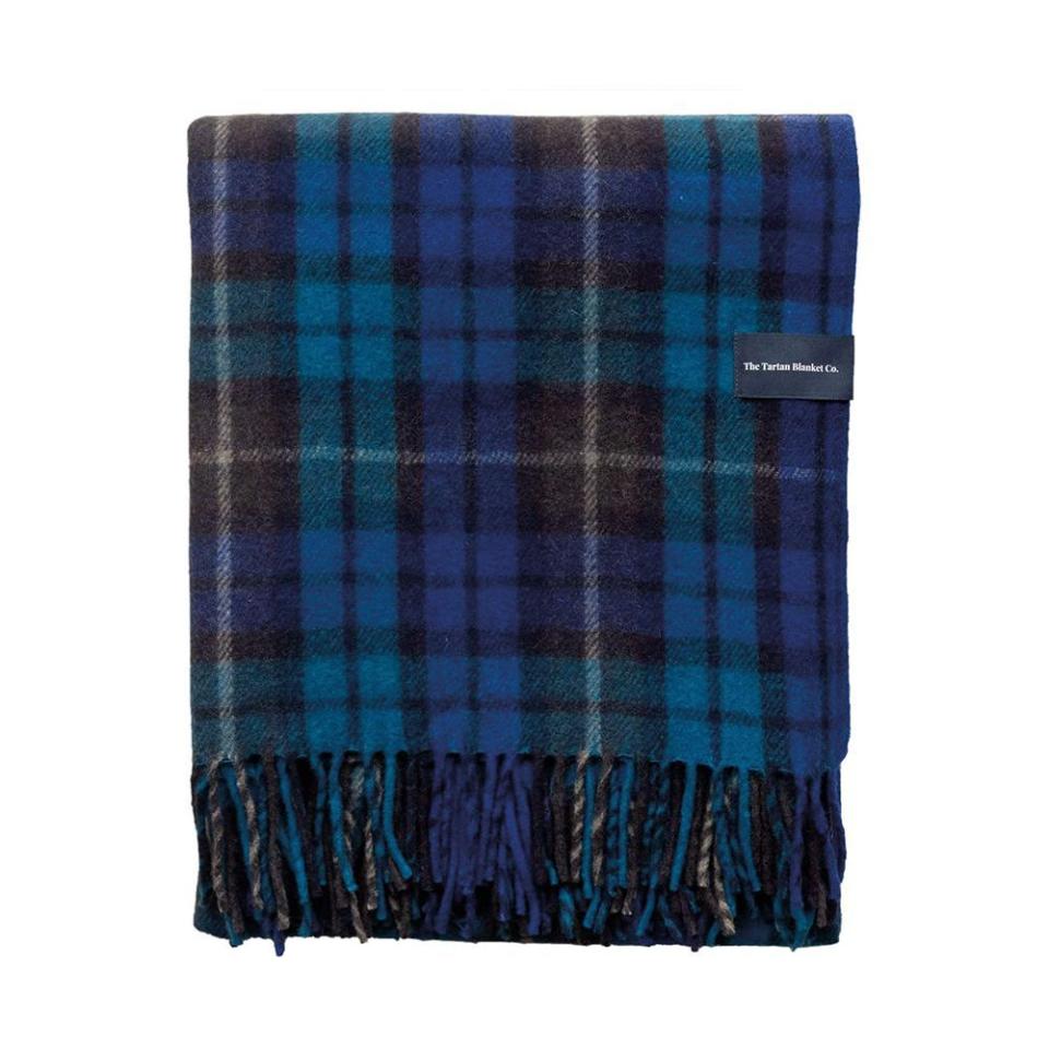 26) Recycled Wool Blanket in Buchanan Blue Tartan