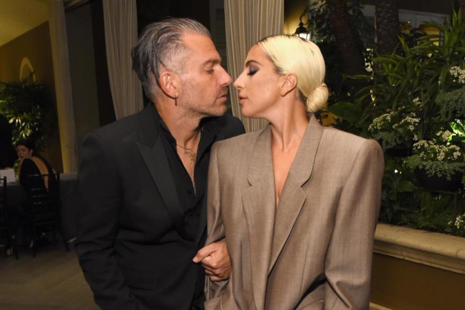 Loved-Up: Gaga revealed the news in an emotional speech: Photo by Michael Kovac/Getty Images for ELLE Magazine