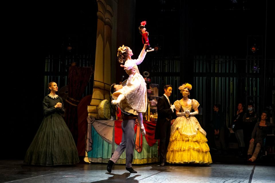 Dancers perform during a dress rehearsal for Eugene Ballet's performance of "The Nutcracker" at the Hult Center for the Performing Arts in Eugene Thursday, Dec. 15, 2022.