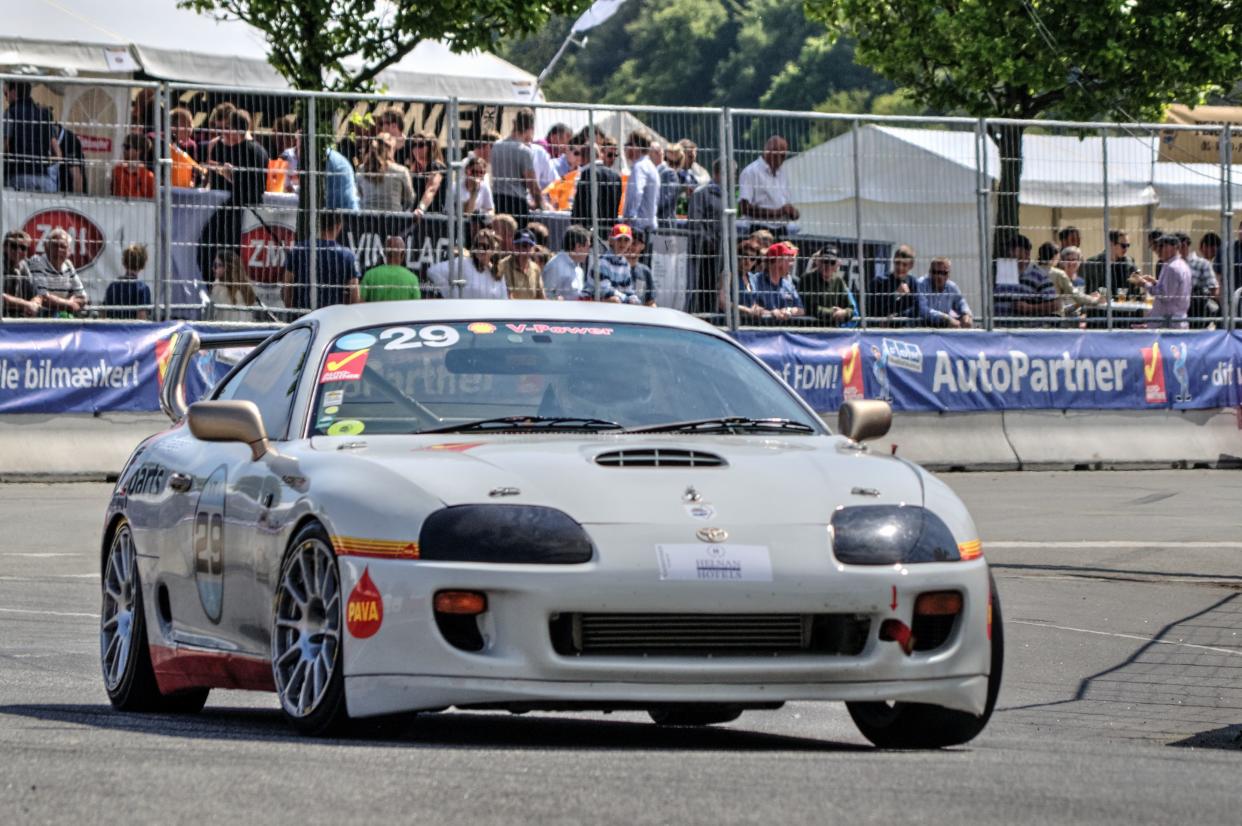 Sebastian Petersen (DK) in his 1993 Toyota Supra (29) during qualifying for the Youngtimer class at the 2014 CRAA classic race.
