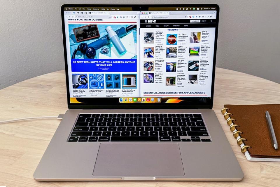 apple macbook air with multiple browser pages open