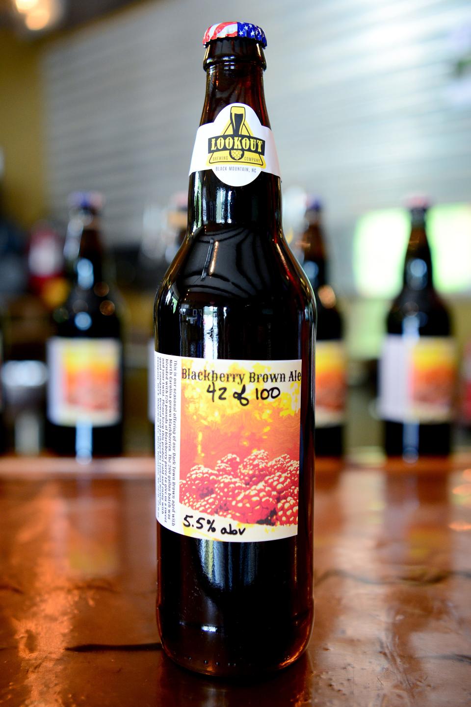 Limited edition Blackberry Brown Ale from a Lookout event.