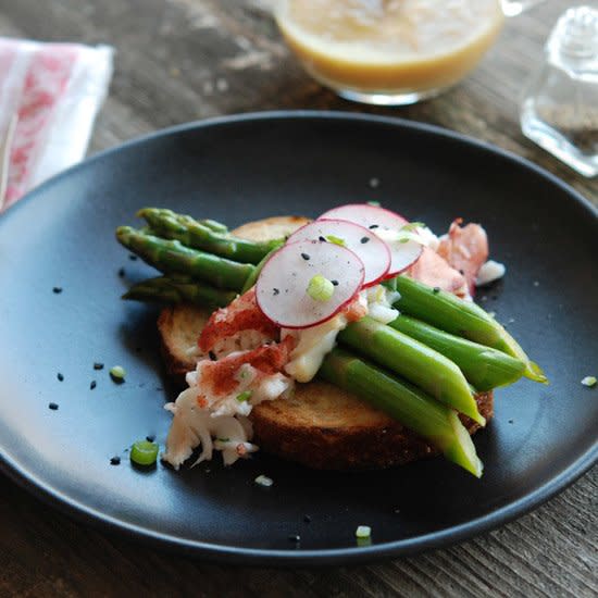 Lobster-and-Asparagus Salad with Miso-Mustard Vinaigrette