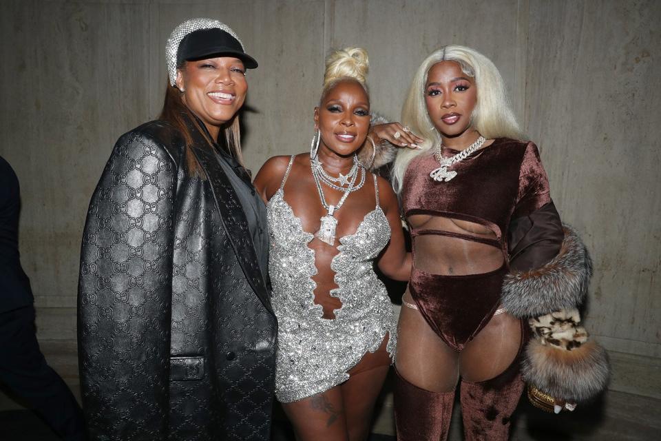 Queen Latifah, Mary J. Blige and Remy Ma attend Mary J. Blige's Birthday Celebration at Cipriani Wall Street on January 14, 2023 in New York City.