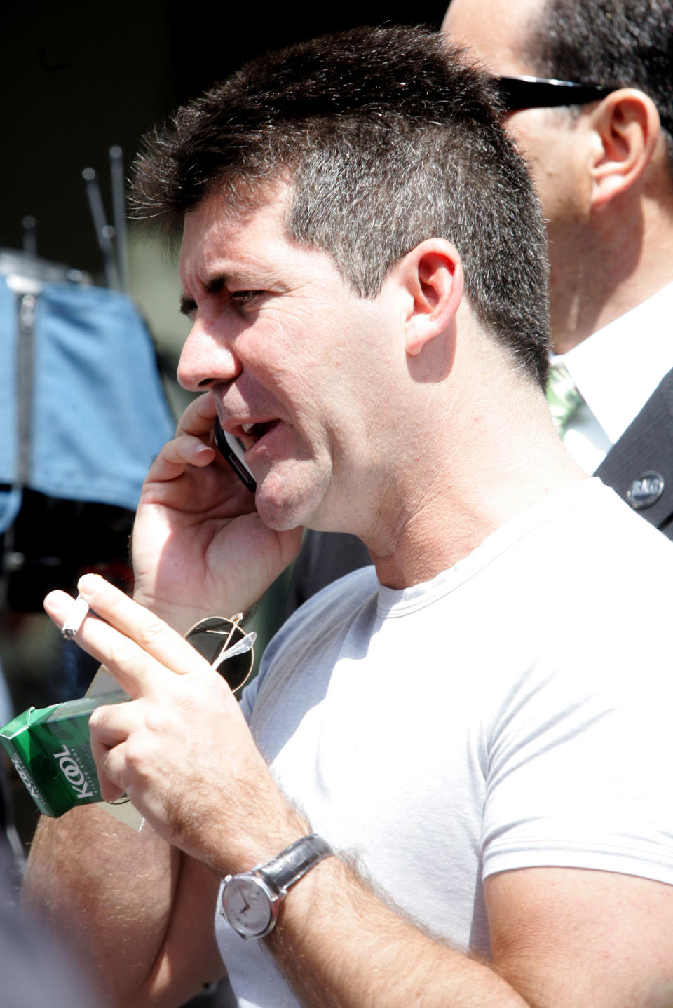 Simon Cowell hasn't used his mobile phone in years. (Photo by Frazer Harrison/Getty Images)