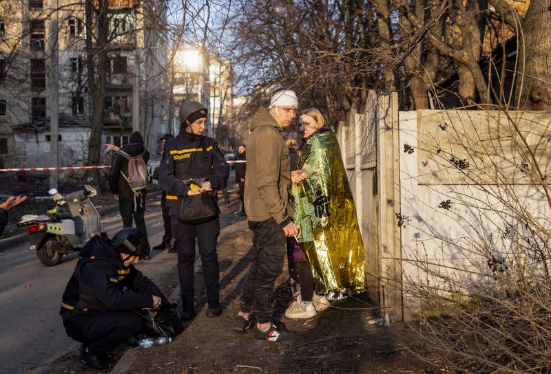 Aftermath of a Russian military strike in Kharkiv