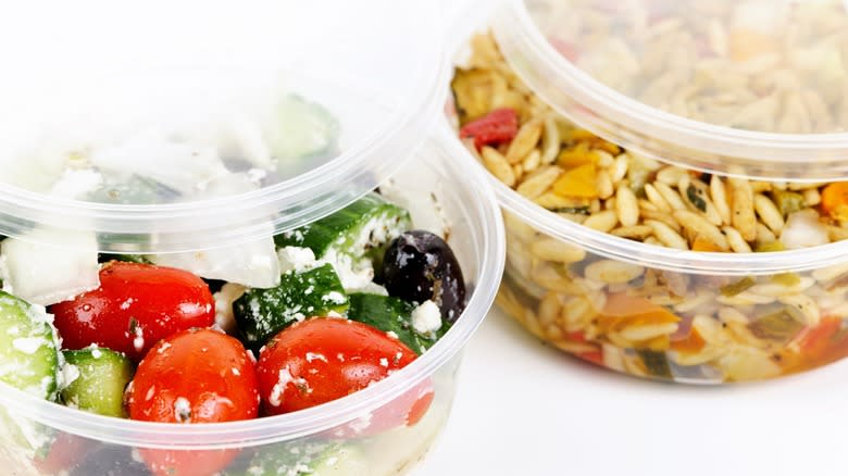 salads in deli containers