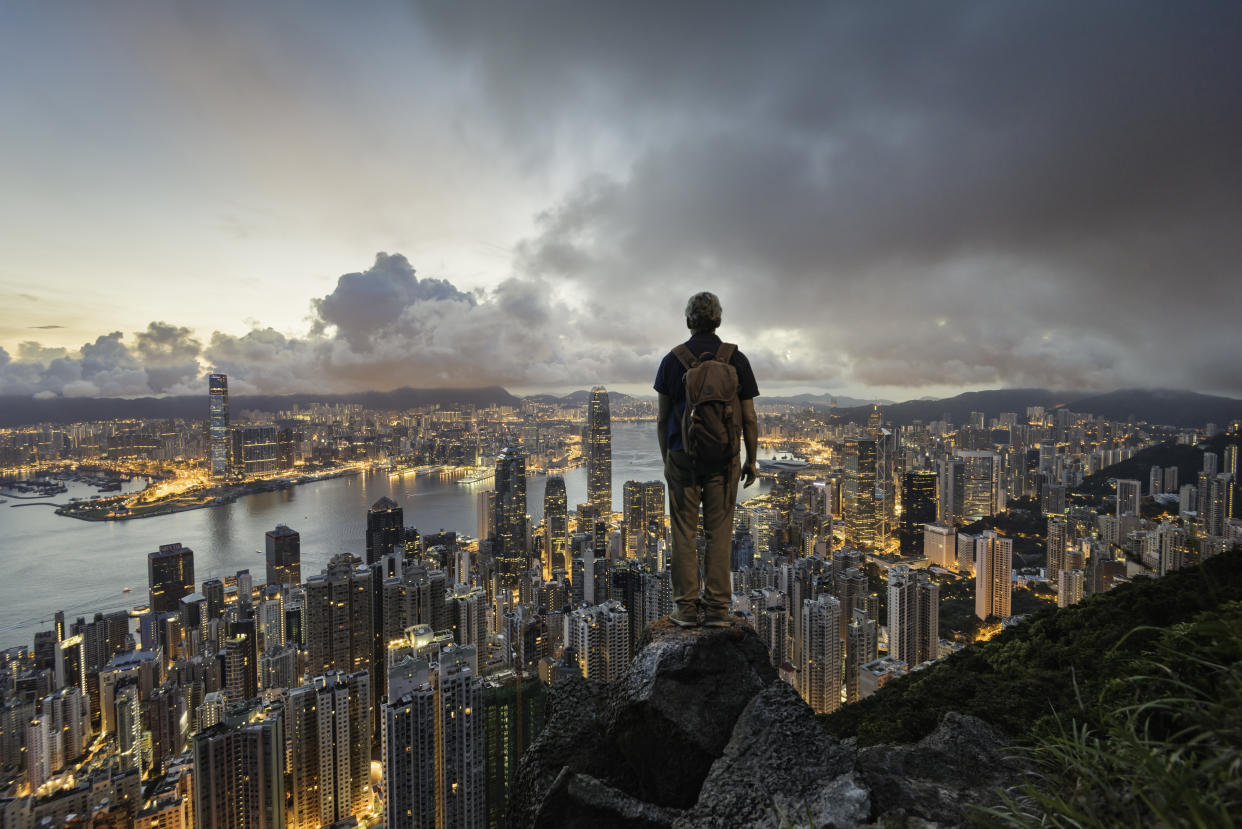 Hong Kong skyline at dawn. (Photo: Getty Images)