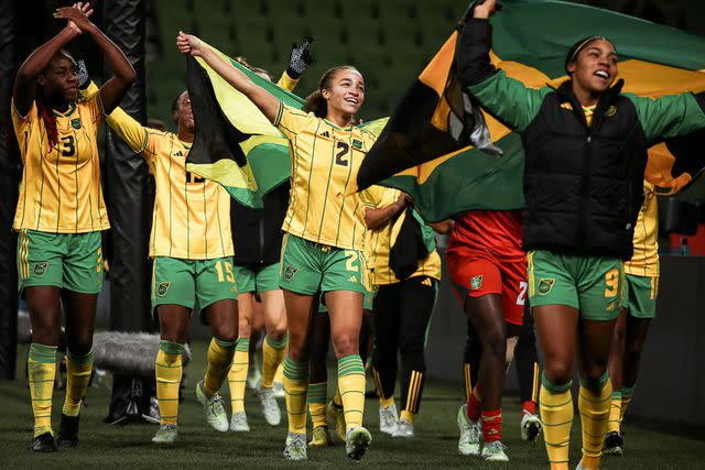 <p>Andrew Wiseman/DeFodi Images via Getty </p> Jamaica Women's National Soccer Team