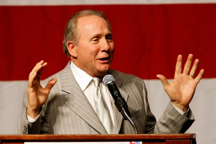 Michael Reagan speaks at a rally for Republican Senate candidate Sharron Angle in 2010. (Photo: Ethan Miller/Getty Images)