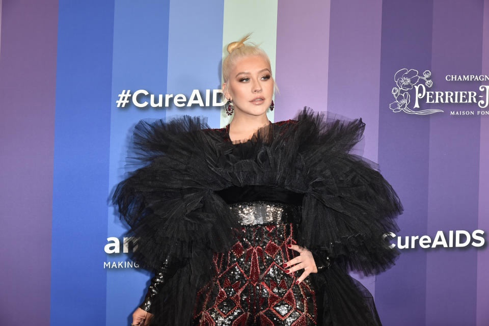 LOS ANGELES, CALIFORNIA - OCTOBER 10: Christina Aguilera attends the 2019 amFAR Gala Los Angeles at Milk Studios on October 10, 2019 in Los Angeles, California. (Photo by David Crotty/Patrick McMullan via Getty Images)