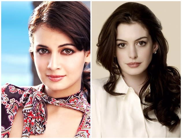 Diya Mirza and Anne Hathaway: From the beautiful hair to the million watt smiles, these two could easily cross cultures and become sisters.