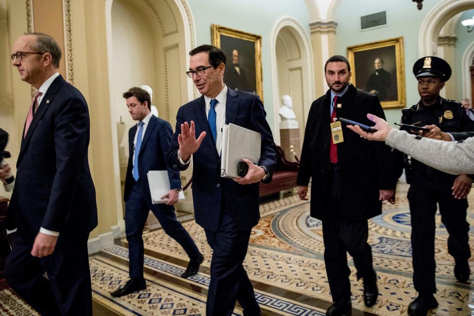 Treasury Secretary Steven Mnuchin helped in negotiations over the coronavirus legislation.