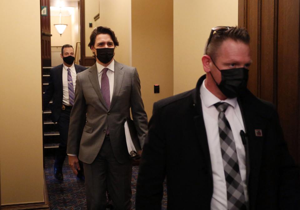 Canada's Prime Minister Justin Trudeau arrives for Question Period in the House of Commons on Parliament Hill on Wednesday in Ottawa, Canada.