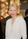 LOS ANGELES, CA - JANUARY 29: Actress Tilda Swinton arrives at the 18th Annual Screen Actors Guild Awards at The Shrine Auditorium on January 29, 2012 in Los Angeles, California. (Photo by Jason Merritt/Getty Images)