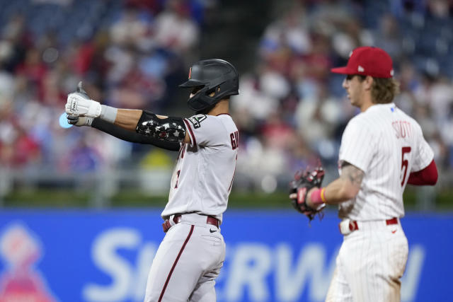 Gurriel extends majors' longest hitting streak to 15 games, Diamondbacks  beat Phillies 6-3 - NBC Sports