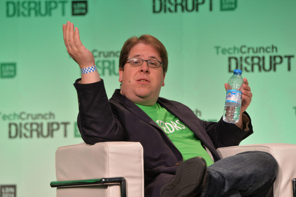 LONDON, ENGLAND - OCTOBER 21:  Seedrs CEO Jeff Lyn appears on stage at the 2014 TechCrunch Disrupt Europe/London, at The Old Billingsgate on October 21, 2014 in London, England.  (Photo by Anthony Harvey/Getty Images for TechCrunch)